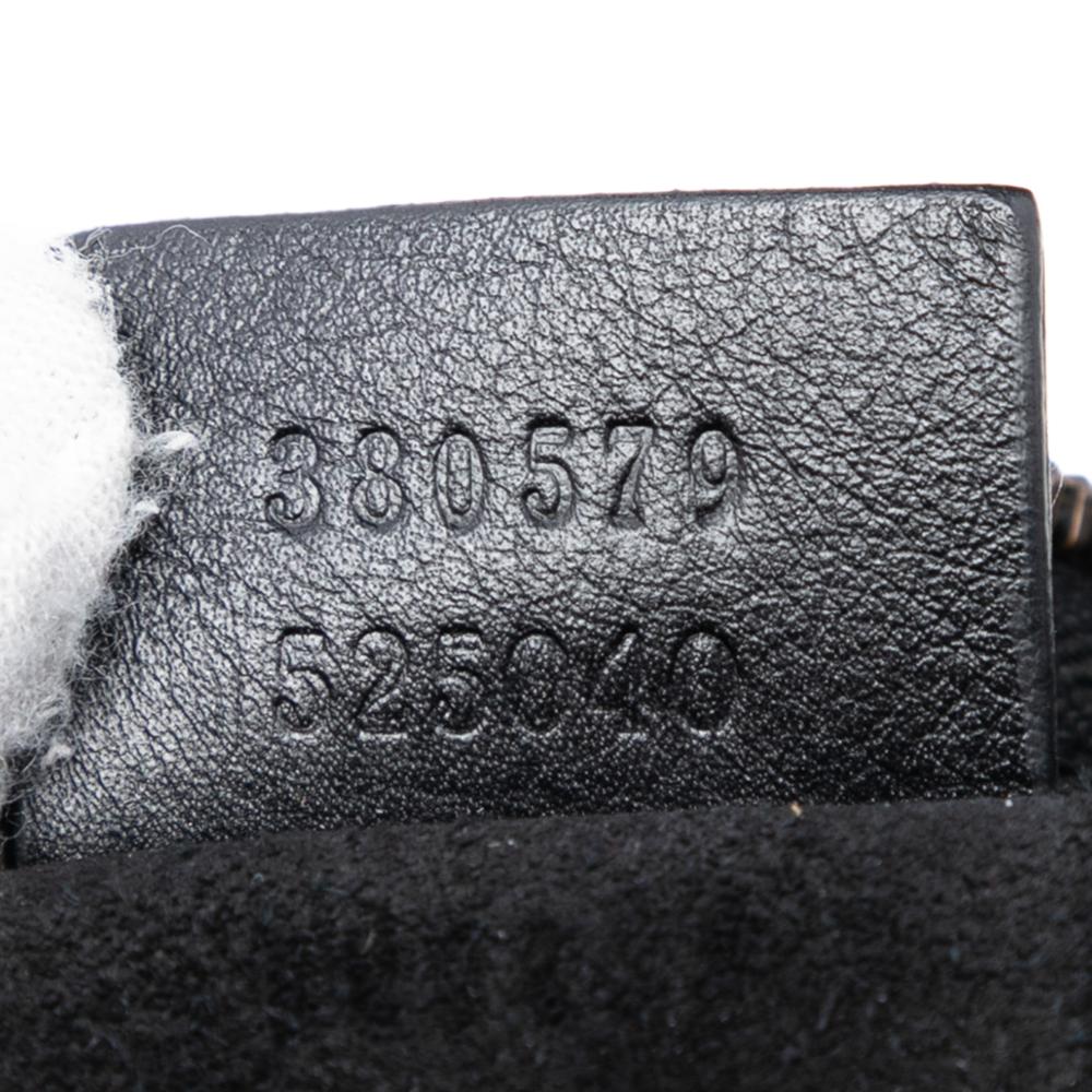 Gucci B Gucci Black Suede Leather Soft Jackie Bucket Bag Italy