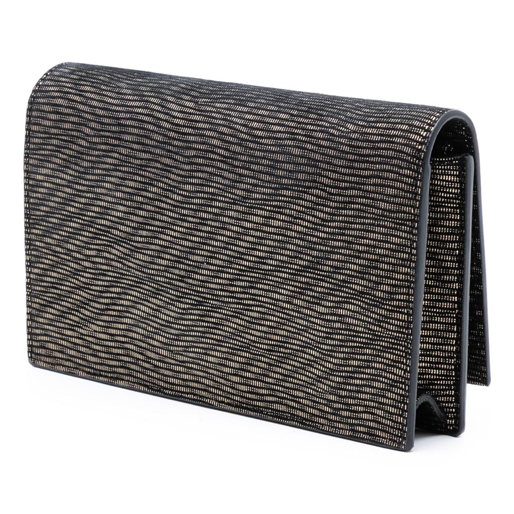 Saint Laurent AB Saint Laurent Black with Gold Suede Leather Monogram Kate Tassel Wallet on Chain Italy