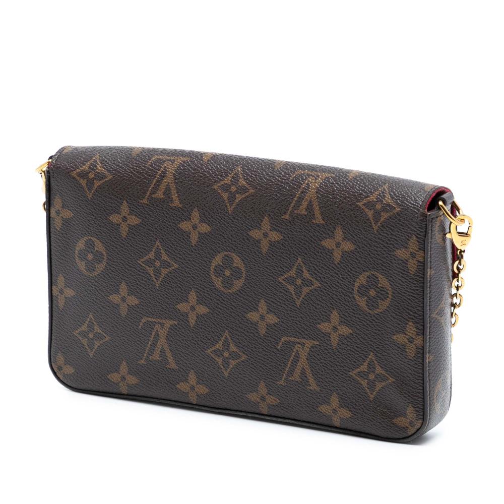 Louis Vuitton AB Louis Vuitton Brown Monogram Canvas Fabric Monogram Pochette Felicie Spain