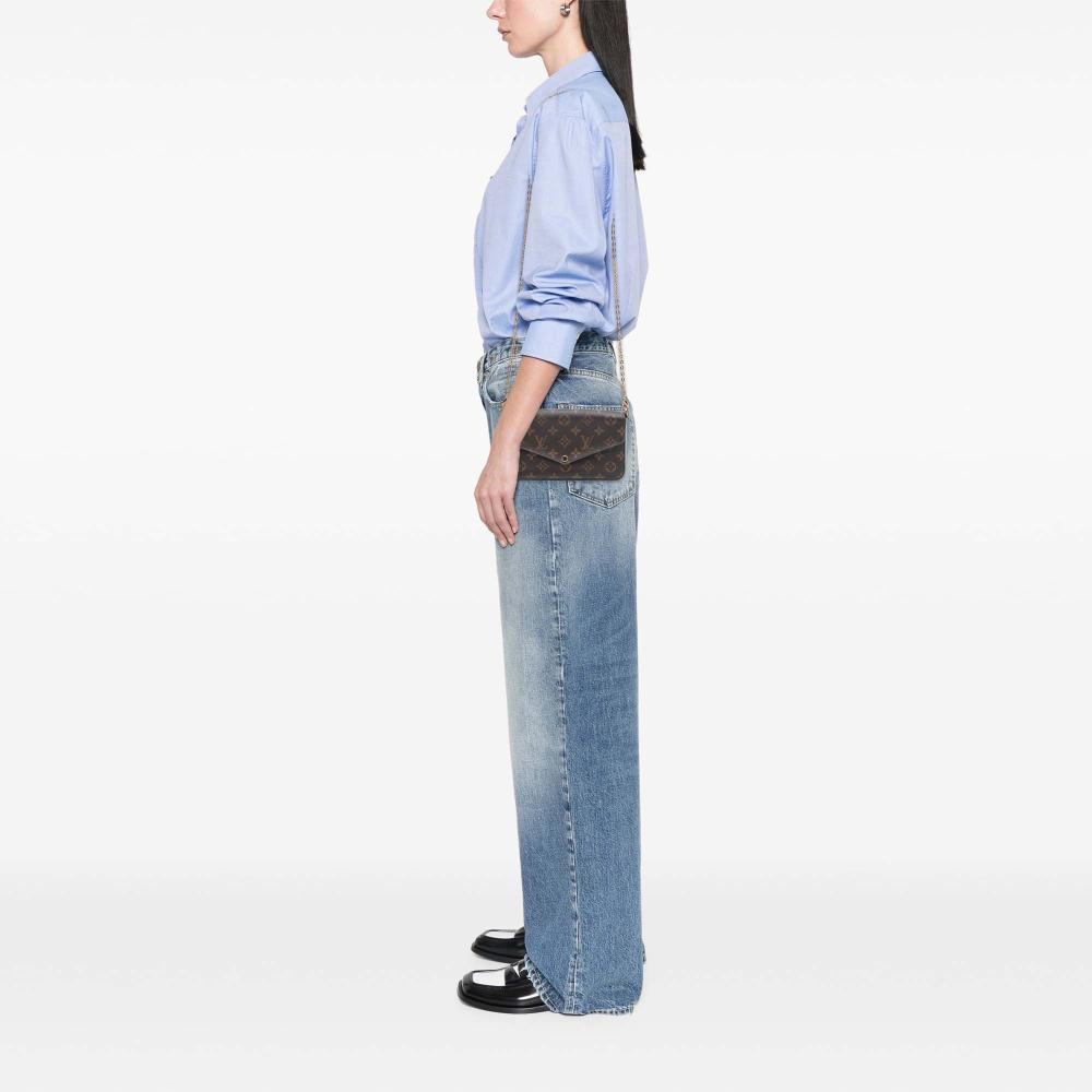 Louis Vuitton AB Louis Vuitton Brown Monogram Canvas Fabric Monogram Pochette Felicie Spain