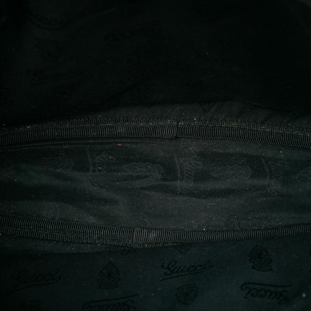 Gucci AB Gucci Black Coated Canvas Fabric GG Imprime Crossbody Italy