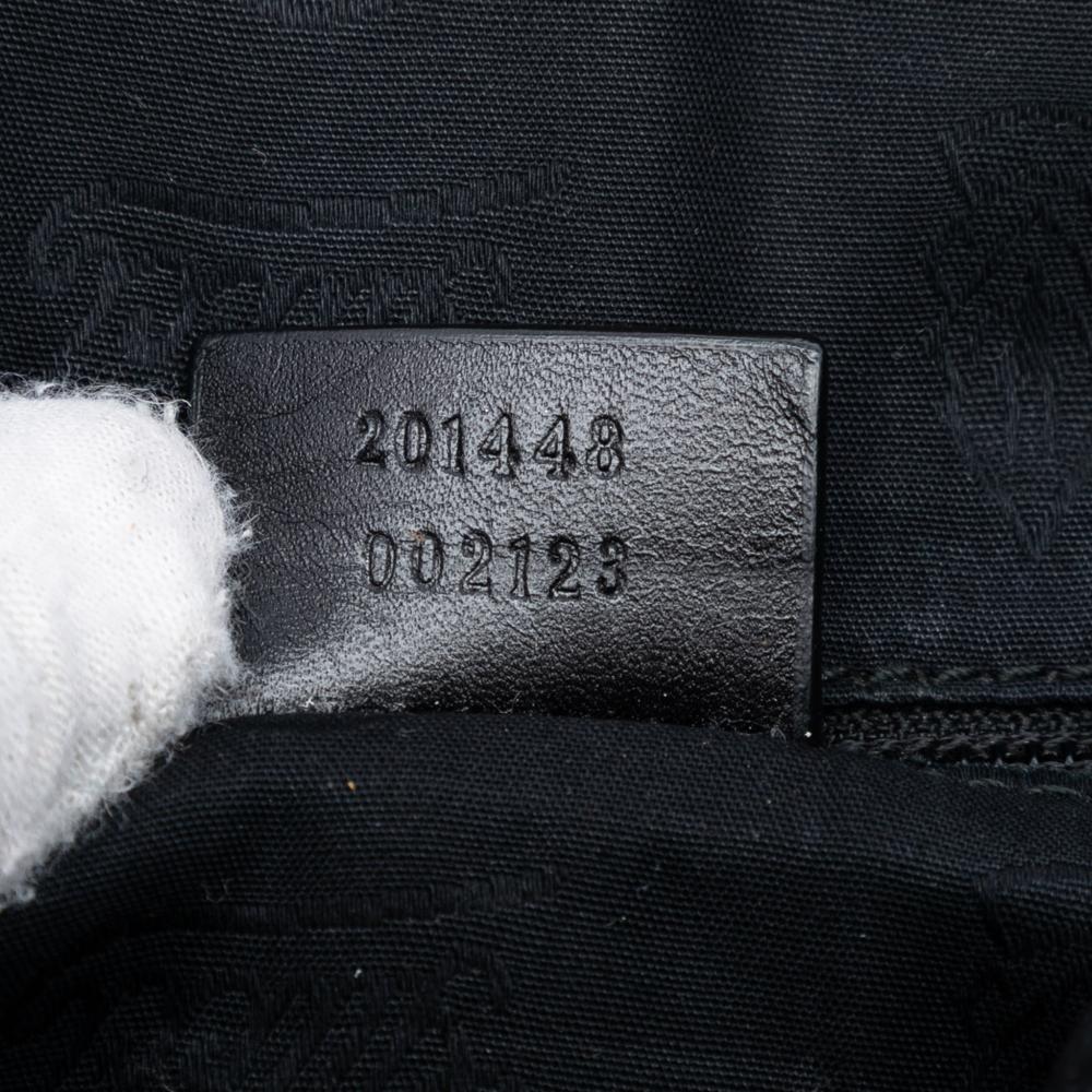 Gucci AB Gucci Black Coated Canvas Fabric GG Imprime Crossbody Italy