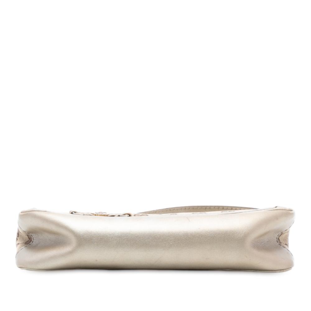 Gucci B Gucci Brown Beige Canvas Fabric GG Mayfair Shoulder Bag Italy