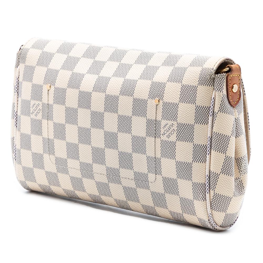 Louis Vuitton B Louis Vuitton White Damier Canvas Fabric Damier Azur Favorite MM France