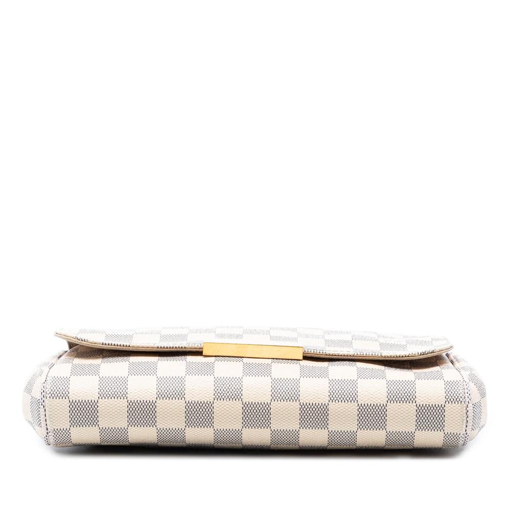 Louis Vuitton B Louis Vuitton White Damier Canvas Fabric Damier Azur Favorite MM France