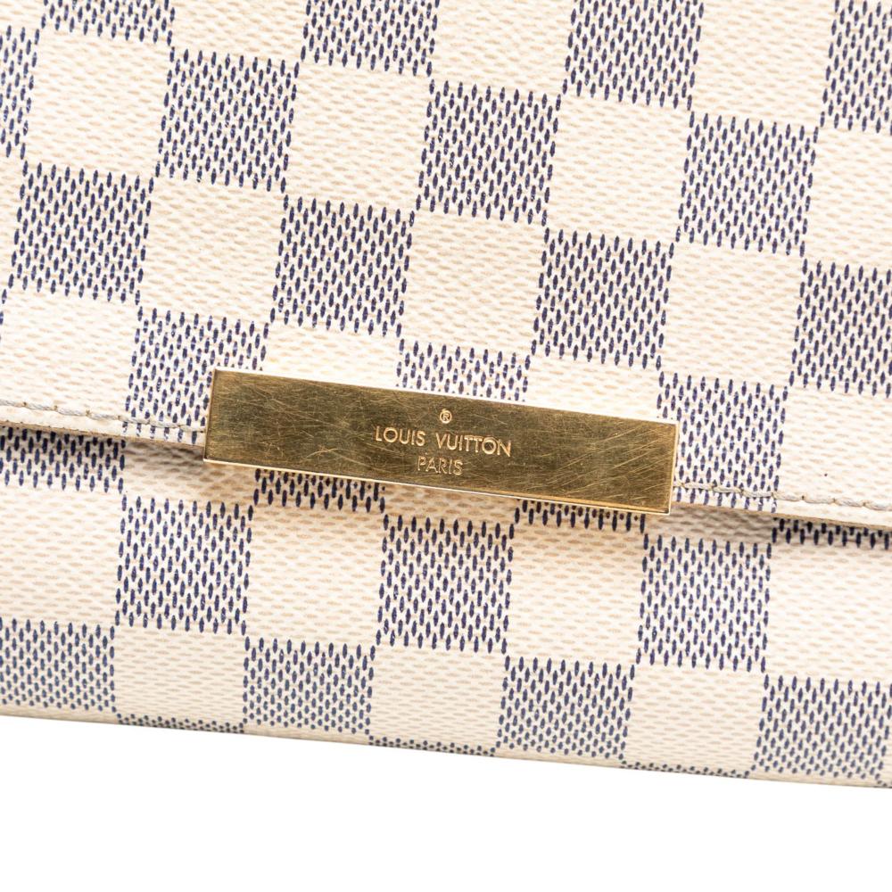 Louis Vuitton B Louis Vuitton White Damier Canvas Fabric Damier Azur Favorite MM France