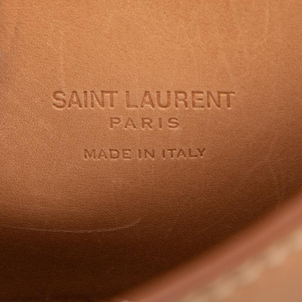 Saint Laurent B Saint Laurent Brown Light Brown Calf Leather Small Kaia Crossbody Italy