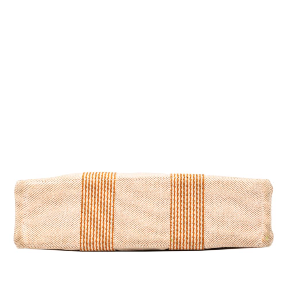 Hermès B Hermès Brown Nude with Orange Canvas Fabric Fourre Tout PM France