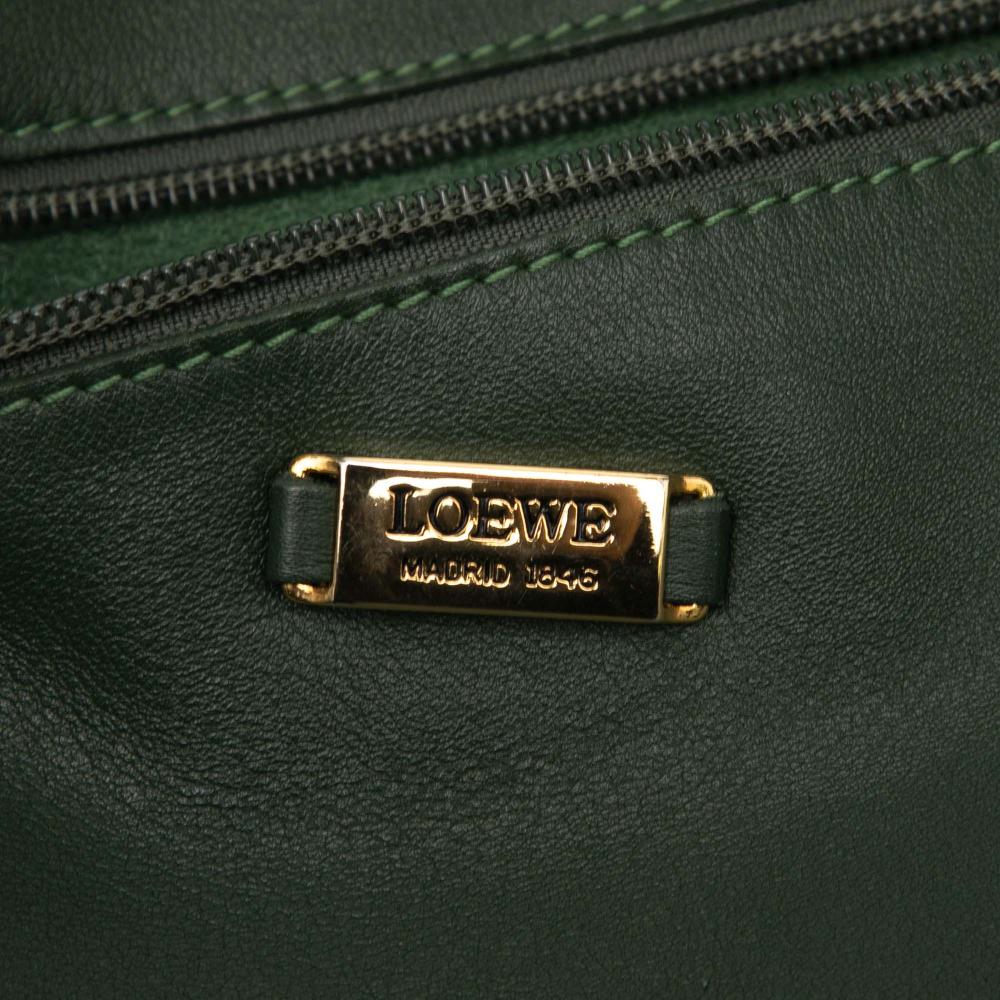 Loewe B LOEWE Green Dark Green Calf Leather Anton Crossbody Spain