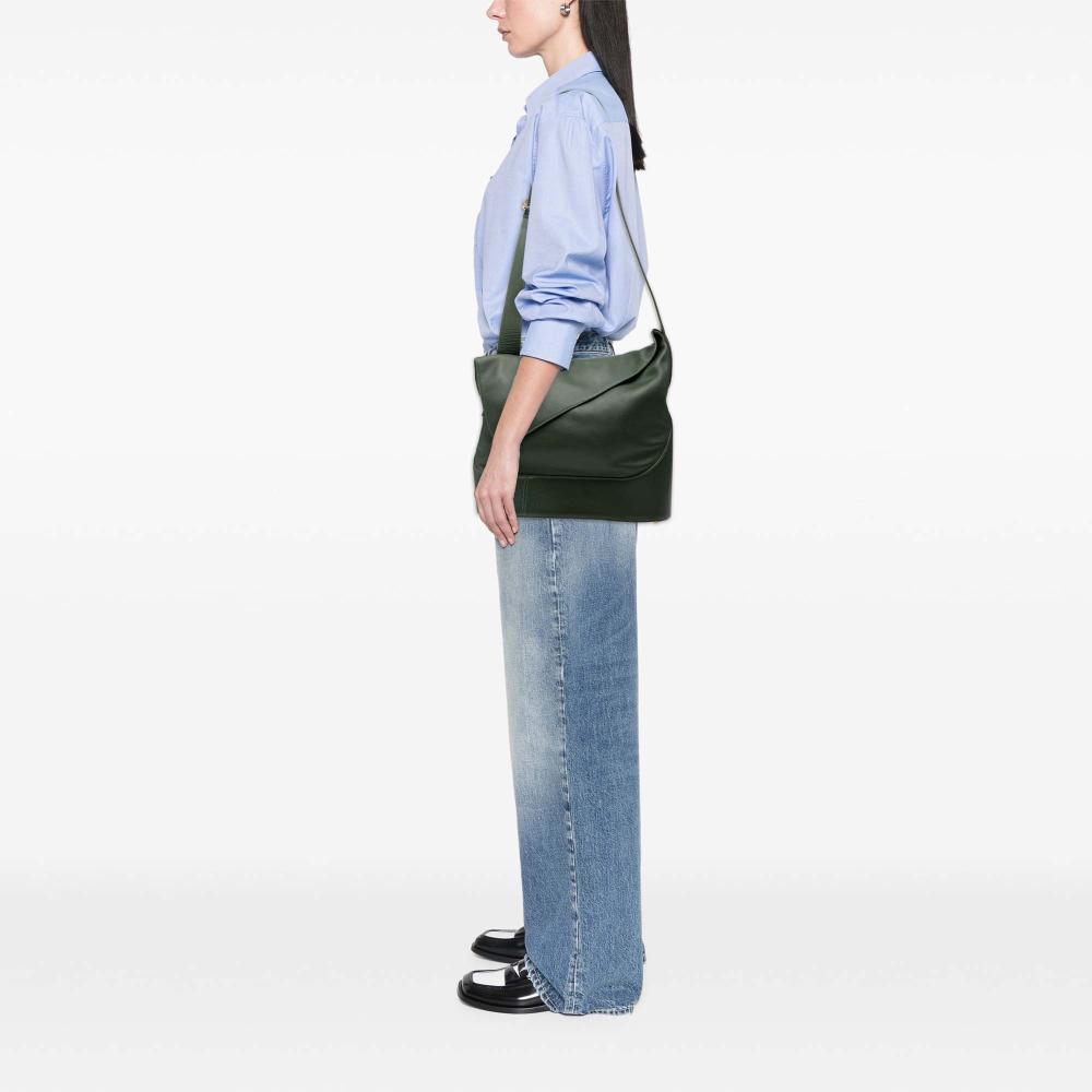 Loewe B LOEWE Green Dark Green Calf Leather Anton Crossbody Spain