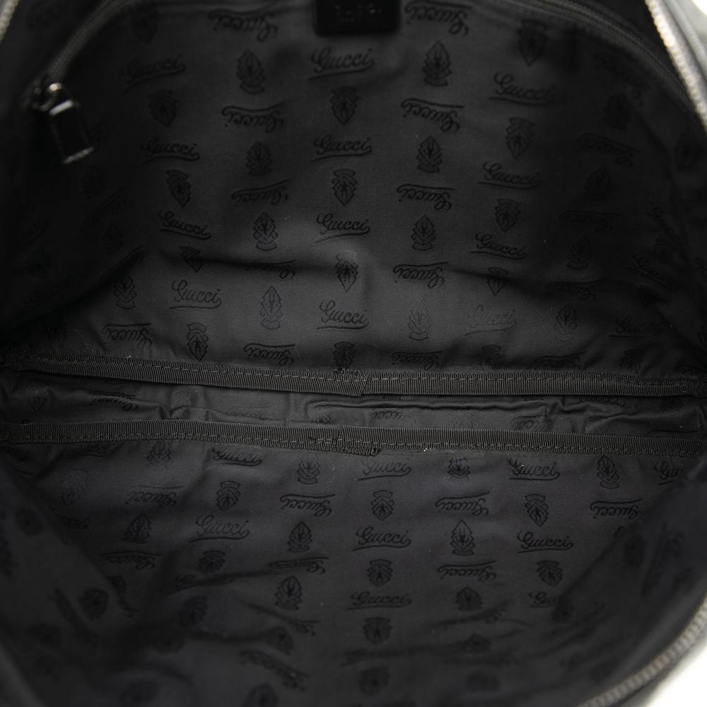 Gucci AB Gucci Black Coated Canvas Fabric GG Imprime Business Bag Italy