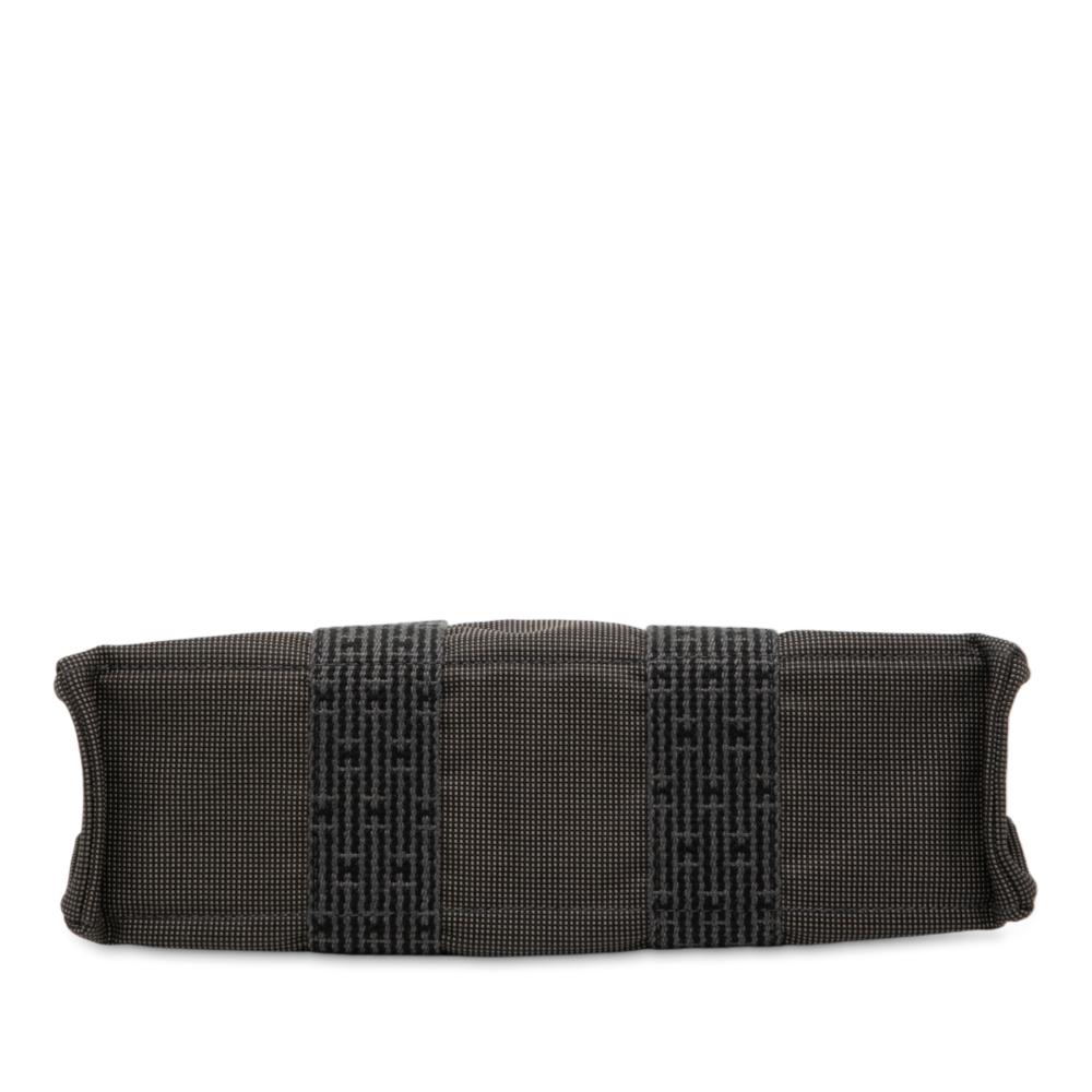 Hermès AB Hermès Gray Dark Gray Canvas Fabric Herline PM France