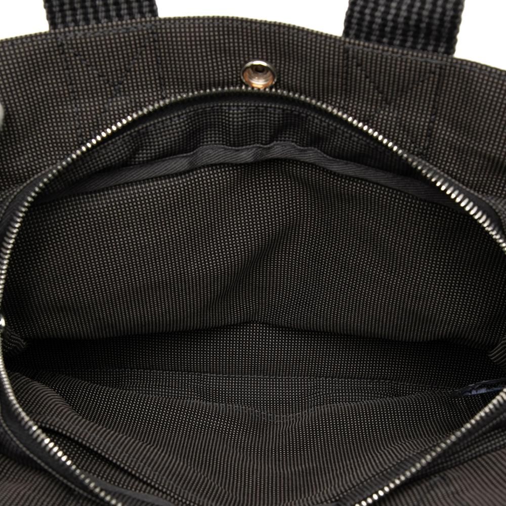 Hermès AB Hermès Gray Dark Gray Canvas Fabric Herline PM France