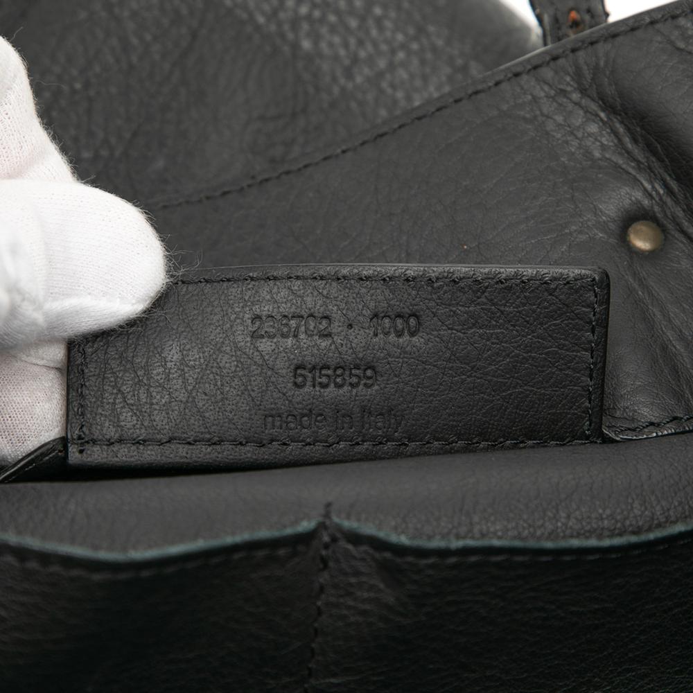 Balenciaga B Balenciaga Black Calf Leather Papier A4 Zip Around Tote Italy