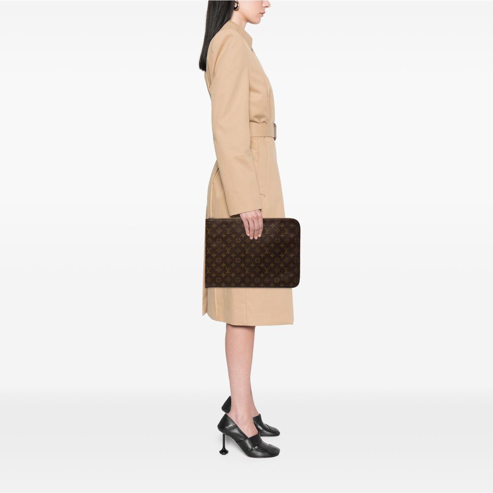 Louis Vuitton AB Louis Vuitton Brown Monogram Canvas Fabric Monogram Poche Documents Portfolio France