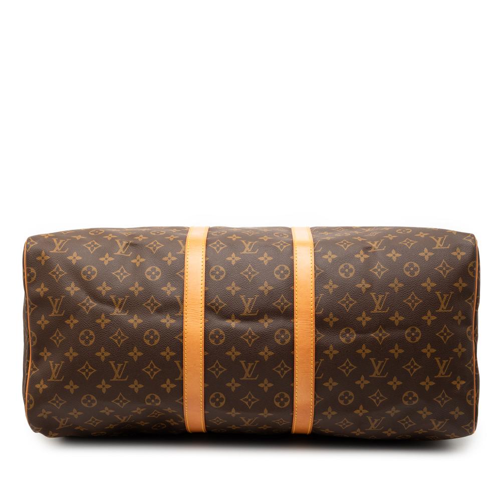 Louis Vuitton B Louis Vuitton Brown Monogram Canvas Fabric Monogram Keepall 55 France