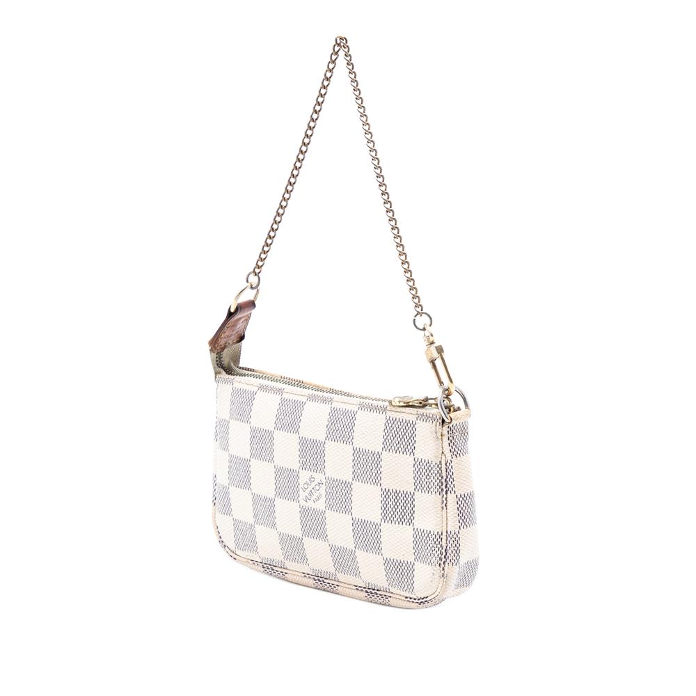 Louis Vuitton B Louis Vuitton White Damier Canvas Fabric Damier Azur Mini Pochette Accessoires France