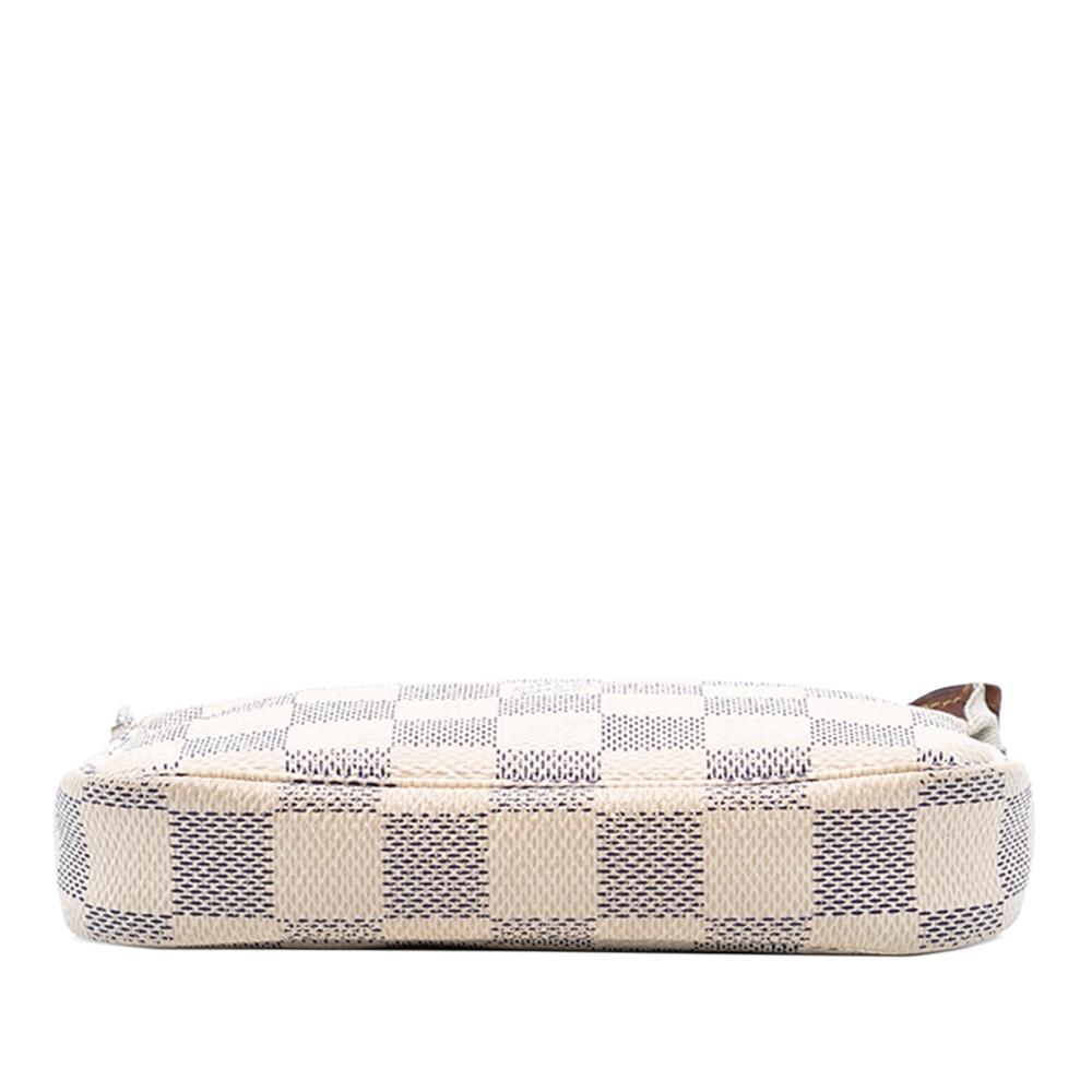Louis Vuitton B Louis Vuitton White Damier Canvas Fabric Damier Azur Mini Pochette Accessoires France