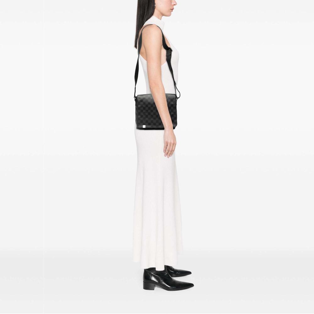 Louis Vuitton B Louis Vuitton Black Damier Canvas Fabric Damier Graphite District PM Spain