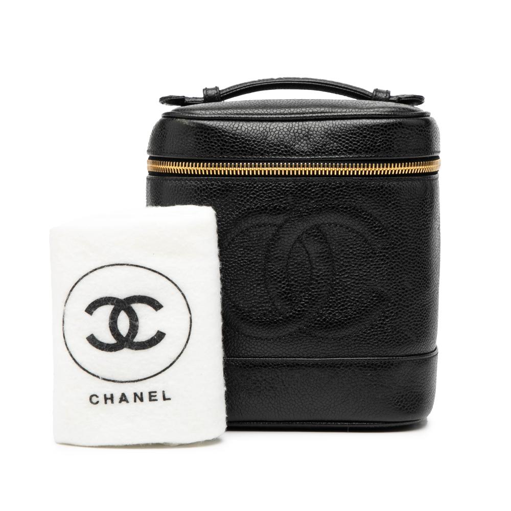 Chanel B Chanel Black Caviar Leather Leather CC Caviar Vanity Bag Italy