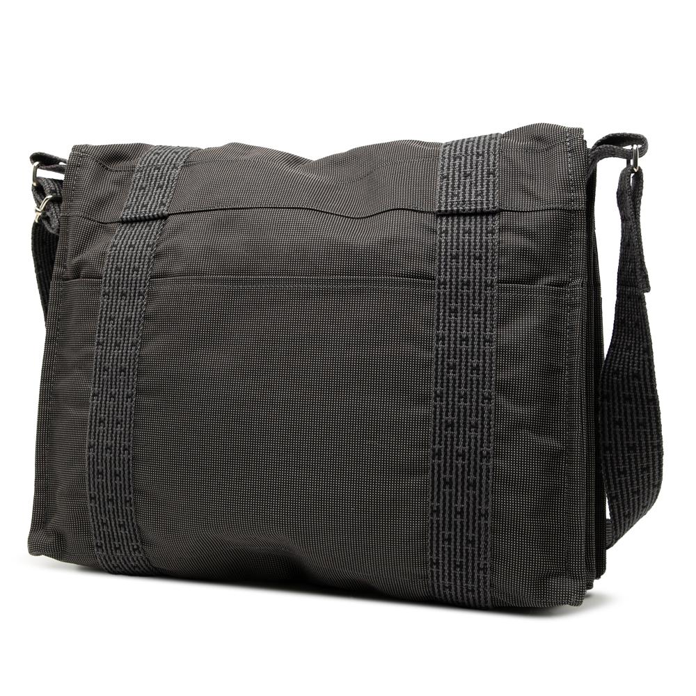 Hermès AB Hermès Gray Canvas Fabric Herline Besace MM France