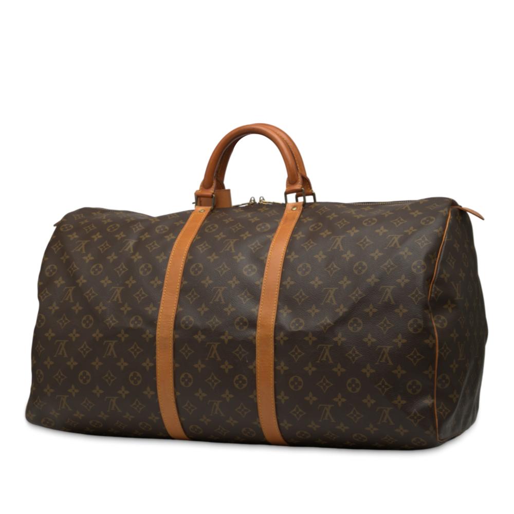 Louis Vuitton B Louis Vuitton Brown Monogram Canvas Fabric Monogram Keepall 60 France