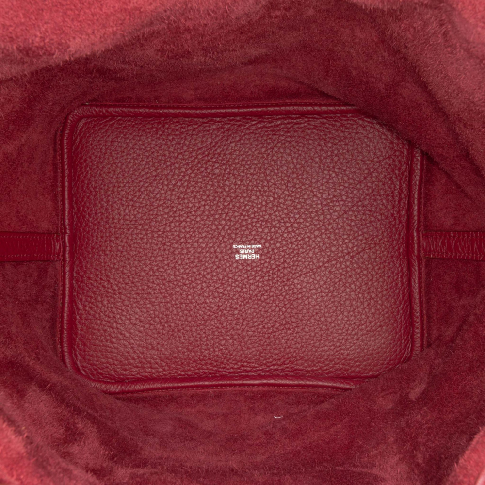 Hermès Picotin 22 Leather Lock Bucket Handbag Rouge H