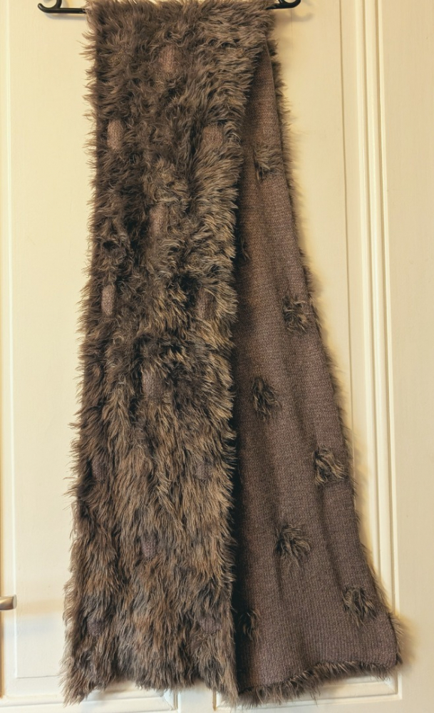 Liu Jo Longue écharpe laine et fourrure douce et légère