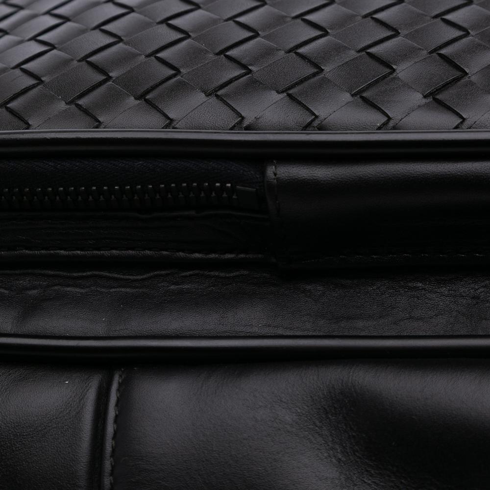 Bottega Veneta B Bottega Veneta Black Nappa Leather Leather Nappa Intrecciato Briefcase Italy