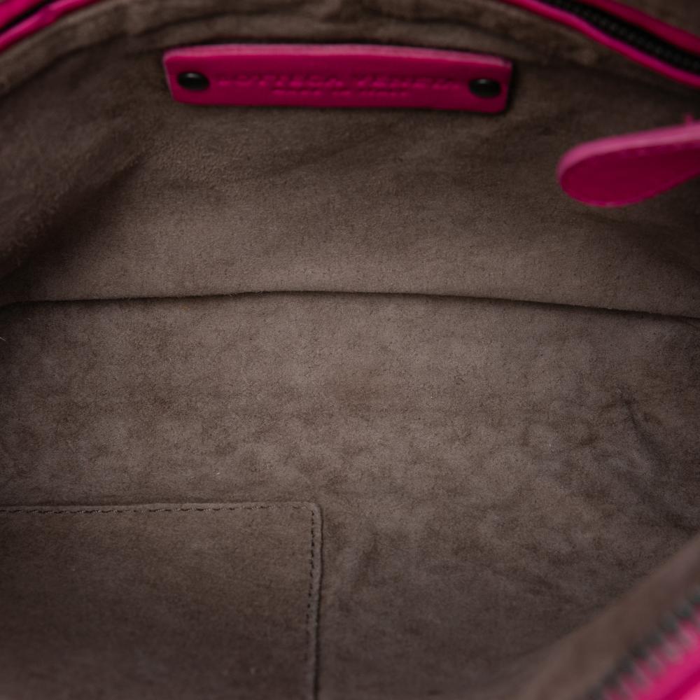 Bottega Veneta B Bottega Veneta Pink Hot Pink Nappa Leather Leather Nappa Intrecciato Nodini Crossbody Italy