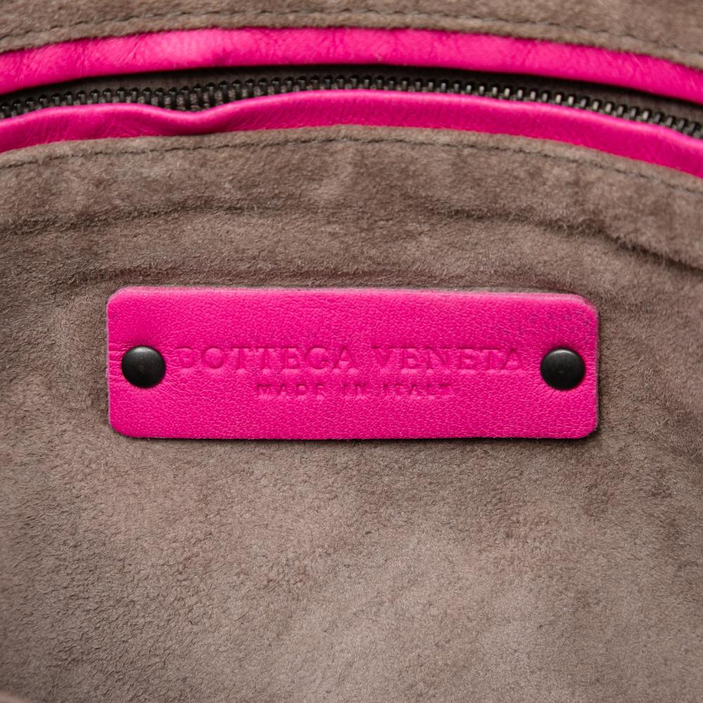 Bottega Veneta B Bottega Veneta Pink Hot Pink Nappa Leather Leather Nappa Intrecciato Nodini Crossbody Italy