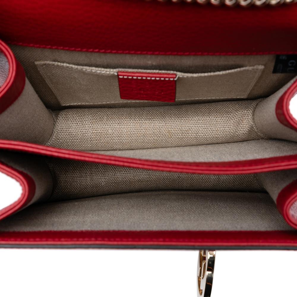 Gucci AB Gucci Red Calf Leather Small Dollar skin Interlocking G Crossbody Italy