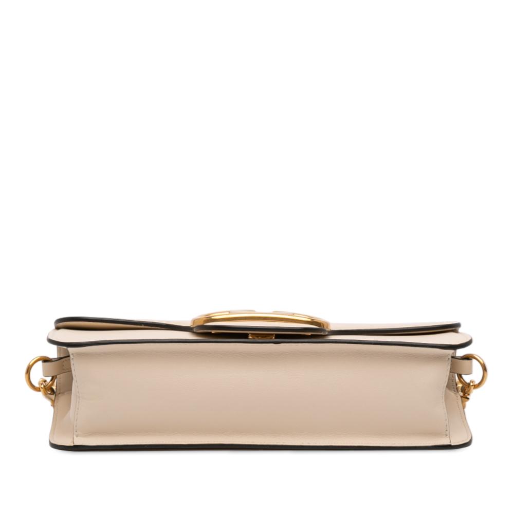 Valentino AB Valentino White Calf Leather skin VLogo Loco Satchel Italy