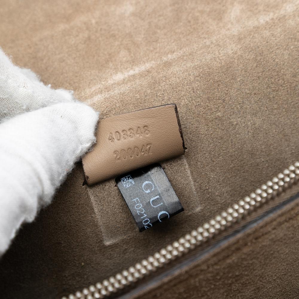 Gucci B Gucci Brown Beige Coated Canvas Fabric Medium GG Supreme Dionysus Shoulder Bag Italy