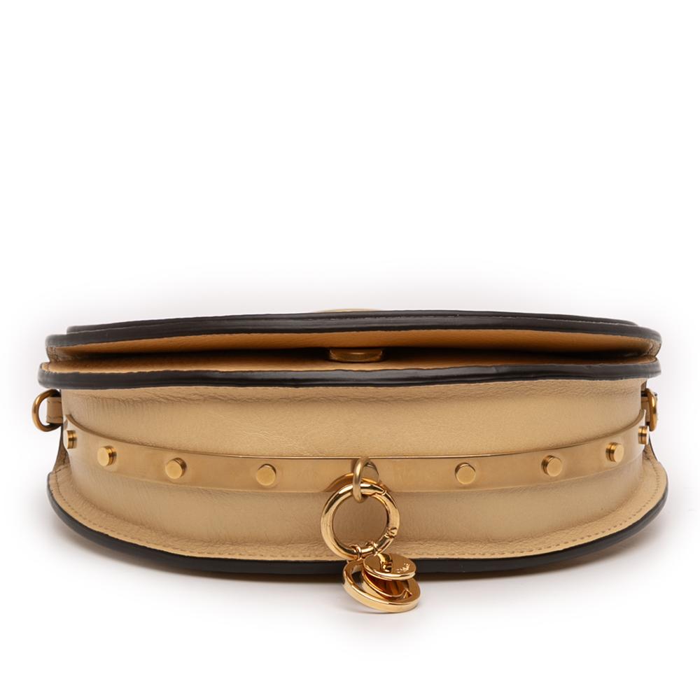 Chloé AB Chloé Brown Beige Calf Leather Nile Bracelet Minaudiere Spain