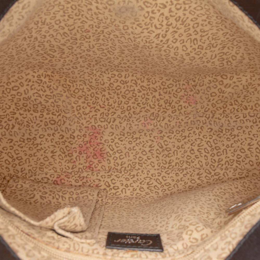 Cartier B Cartier Brown Dark Brown Calf Leather Panthere Shoulder Bag Italy