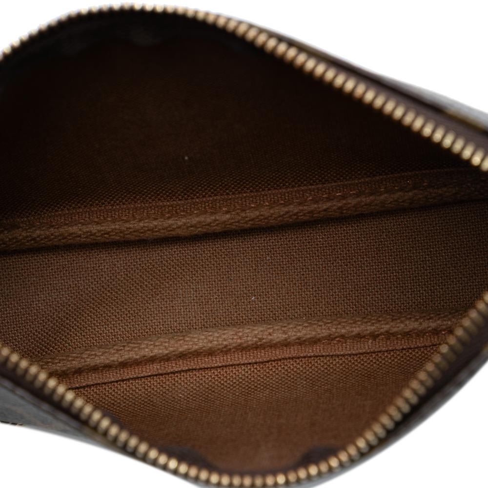 Louis Vuitton B Louis Vuitton Brown Monogram Canvas Fabric Monogram Mini Pochette Accessoires Spain