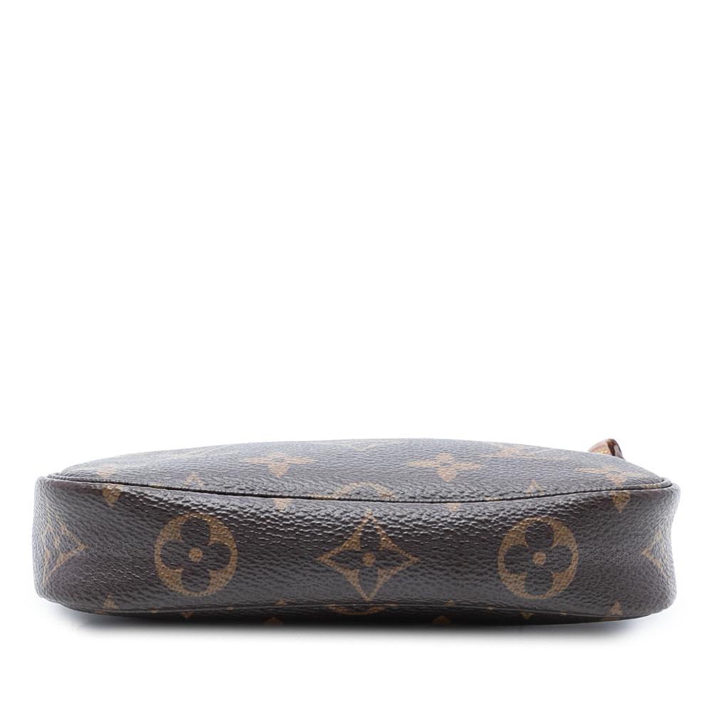 Louis Vuitton B Louis Vuitton Brown Monogram Canvas Fabric Monogram Mini Pochette Accessoires Spain