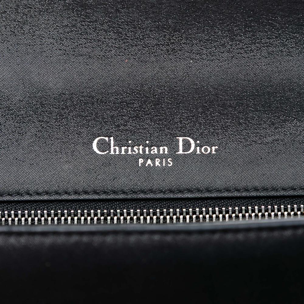 Christian Dior B Dior Black Lambskin Leather Leather Small Lambskin Diorama Flap Italy