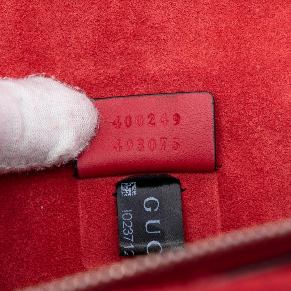 Gucci AB Gucci Brown Beige Coated Canvas Fabric Medium GG Supreme Dionysus Shoulder Bag Italy