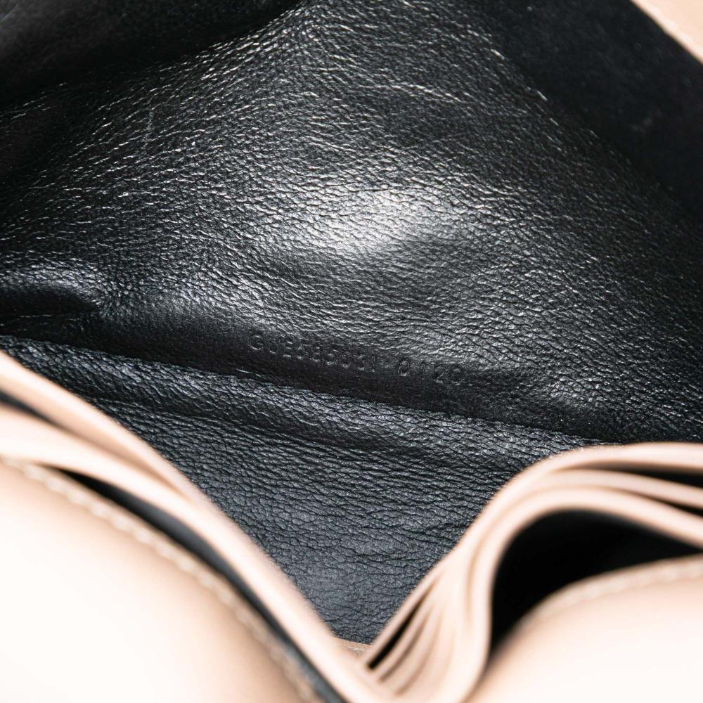 Saint Laurent Brown Quilted Diamond Lambskin Becky Wallet on Chain Italy