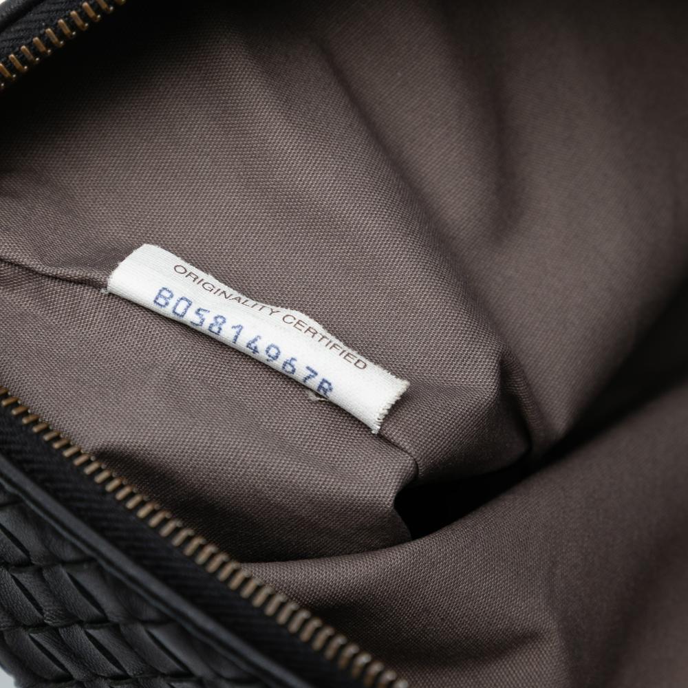 Bottega Veneta B Bottega Veneta Black Nappa Leather Leather Nappa Intrecciato Clutch Italy