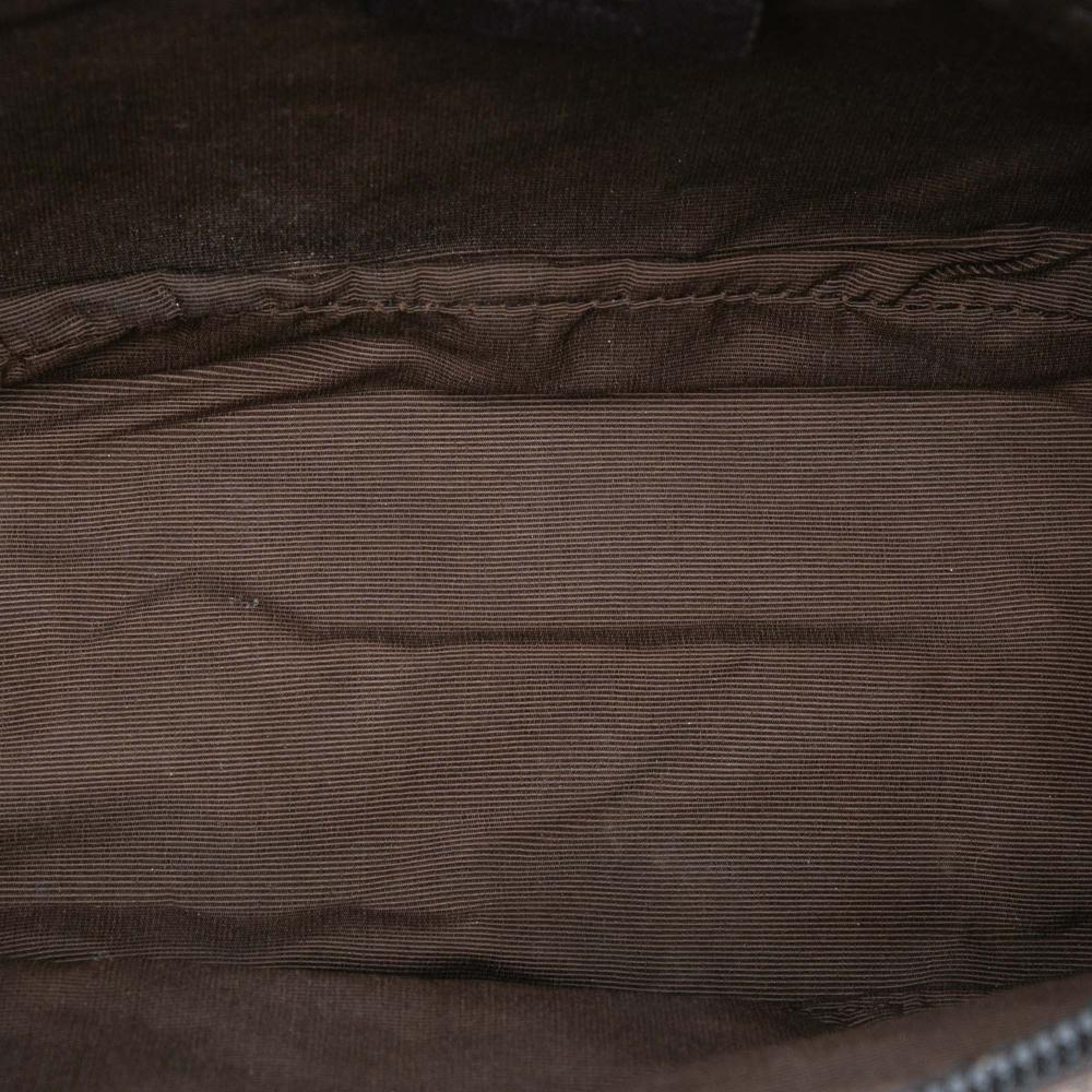 Gucci B Gucci Brown Dark Brown Denim Fabric GG Boat Italy