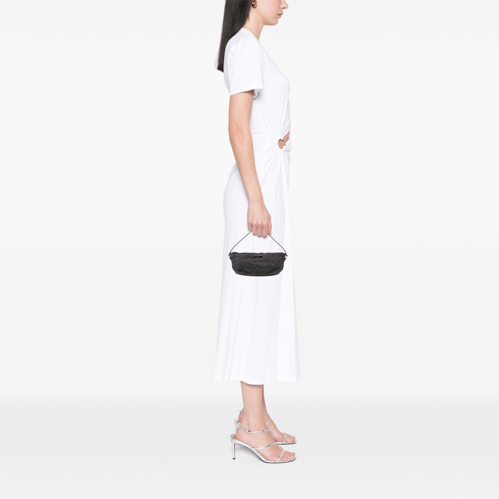 Gucci B Gucci Brown Dark Brown Denim Fabric GG Boat Italy