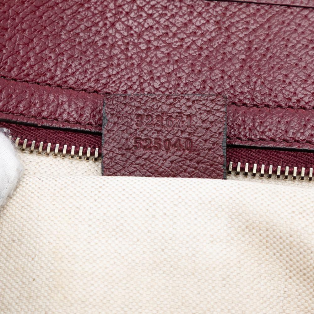 Gucci B Gucci Brown Beige Canvas Fabric GG Bree Tote Italy