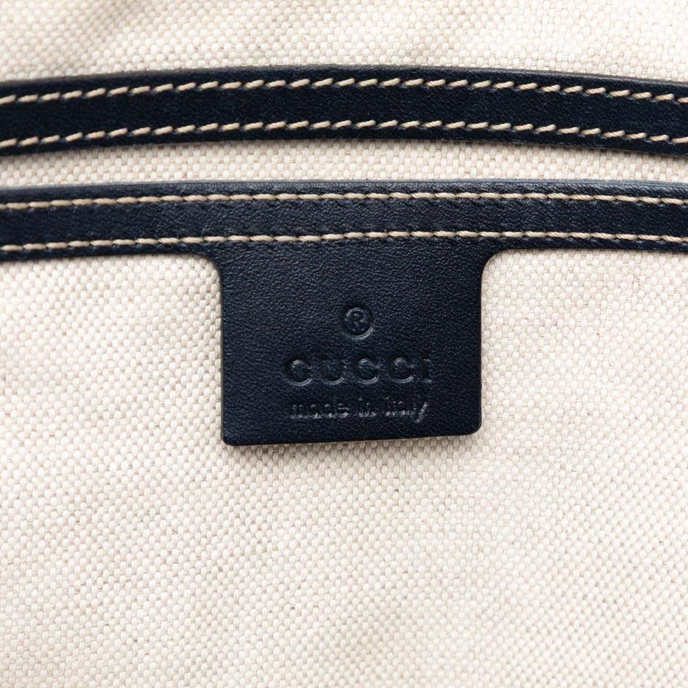 Gucci AB Gucci Brown Beige Coated Canvas Fabric GG Supreme Joy Vertical Tote Italy