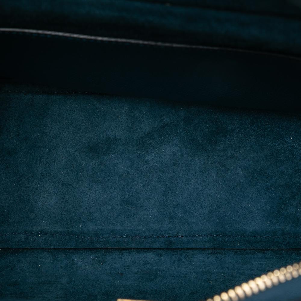 Celine B Celine Blue Calf Leather Micro Grained skin Belt Bag Italy