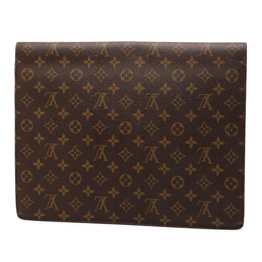 Louis Vuitton B Louis Vuitton Brown Monogram Canvas Fabric Monogram Porte Documents Senateur France