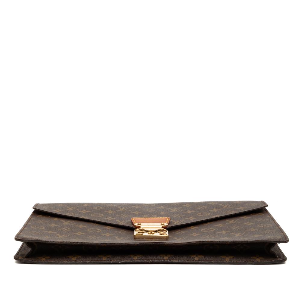 Louis Vuitton B Louis Vuitton Brown Monogram Canvas Fabric Monogram Porte Documents Senateur France