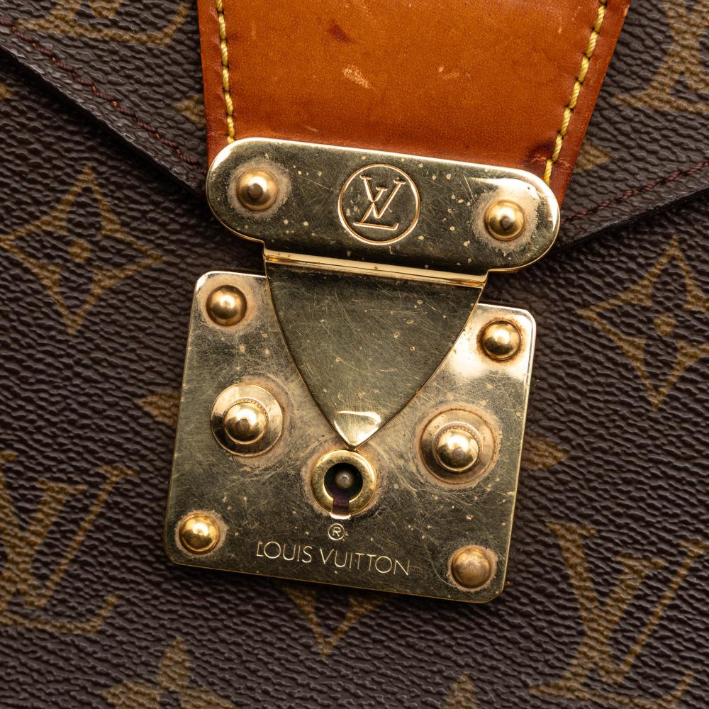 Louis Vuitton B Louis Vuitton Brown Monogram Canvas Fabric Monogram Porte Documents Senateur France